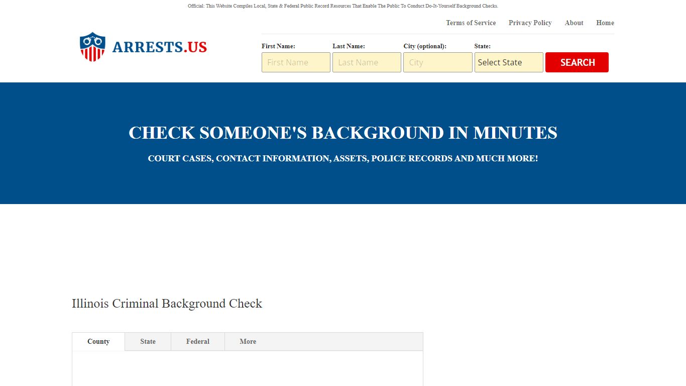 Free Illinois Background Check - Arrests, Criminal Court Case Records ...